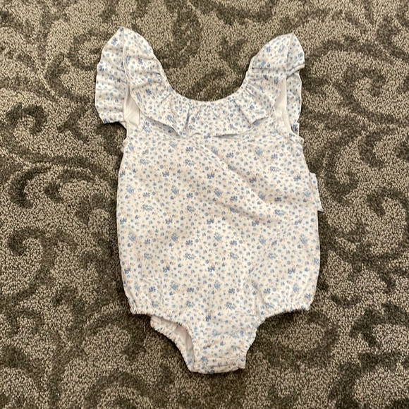 Darling Eliza James Navy Floral Bow Swim Suit - Picture 1 of 3